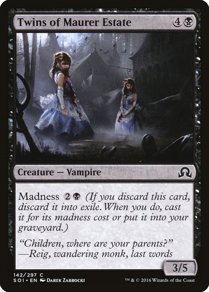 Image for Twins of Maurer Estate (142) (Shadows over Innistrad) - Magic: The Gathering