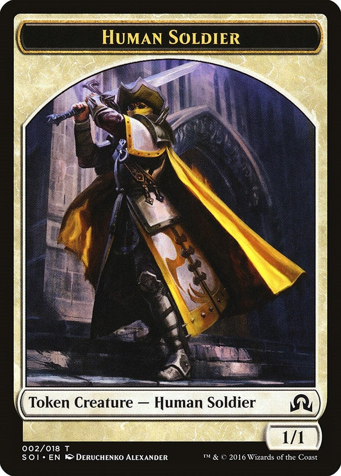 Image for Human Soldier Token (2) (Shadows over Innistrad) - Magic: The Gathering