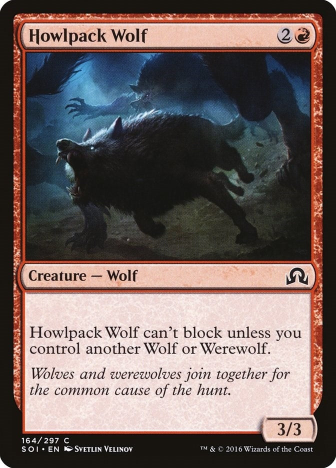 Image for Howlpack Wolf (164) (Shadows over Innistrad) - Magic: The Gathering