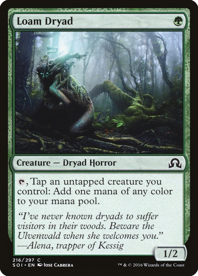 Image for Loam Dryad (216) (Shadows over Innistrad) - Magic: The Gathering