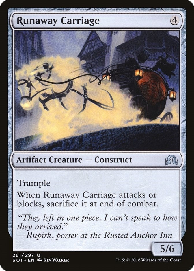 Image for Runaway Carriage (261) (Shadows over Innistrad) - Magic: The Gathering