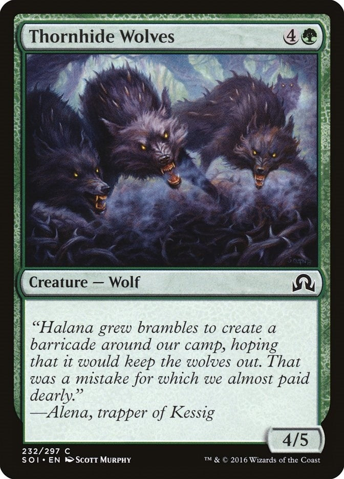 Image for Thornhide Wolves (232) (Shadows over Innistrad) - Magic: The Gathering