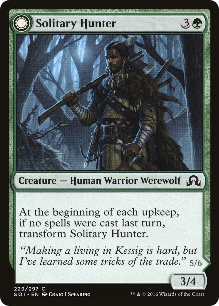 Image for Solitary Hunter (229) (Shadows over Innistrad) - Magic: The Gathering