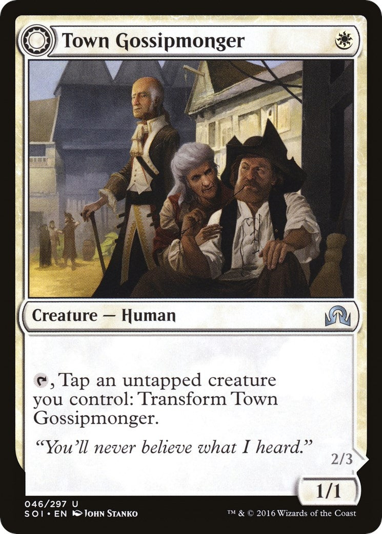 Image for Town Gossipmonger (46) (Shadows over Innistrad) - Magic: The Gathering