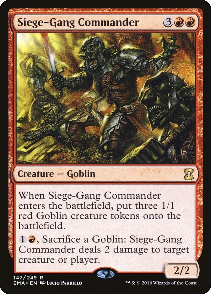 Image for Siege-Gang Commander (147) (Eternal Masters) (EMA) - Magic: The Gathering