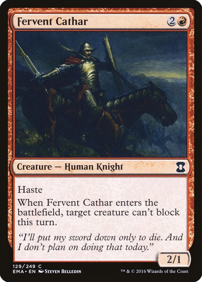 Image for Fervent Cathar (129) (Eternal Masters) (EMA) - Magic: The Gathering
