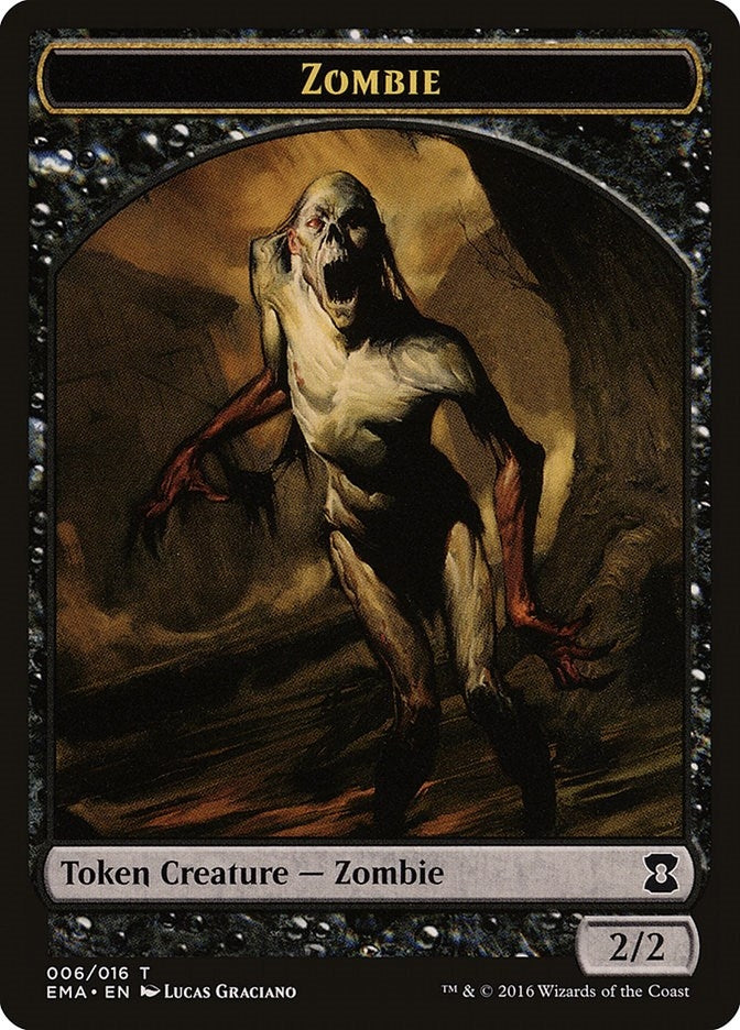 Image for Zombie Token (6) (Eternal Masters) (EMA) - Magic: The Gathering