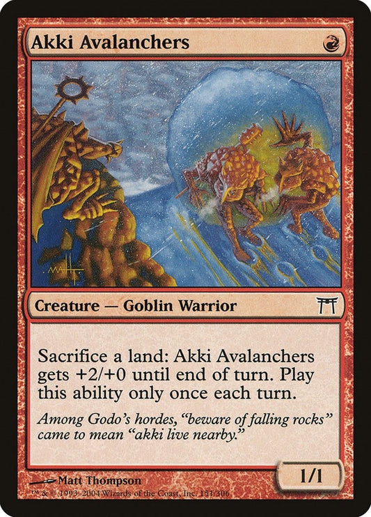 Image for Akki Avalanchers (151) (Champions of Kamigawa) (CHK) - Magic: The Gathering