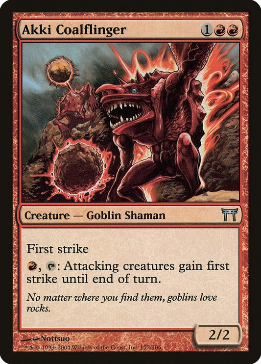 Image for Akki Coalflinger (152) (Champions of Kamigawa) (CHK) - Magic: The Gathering