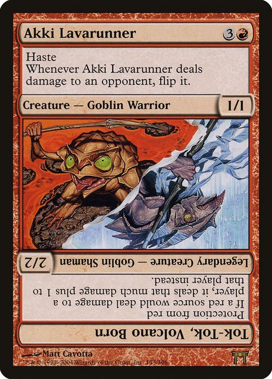 Image for Akki Lavarunner // Tok-Tok, Volcano Born (153) (Champions of Kamigawa) (CHK) - Magic: The Gathering