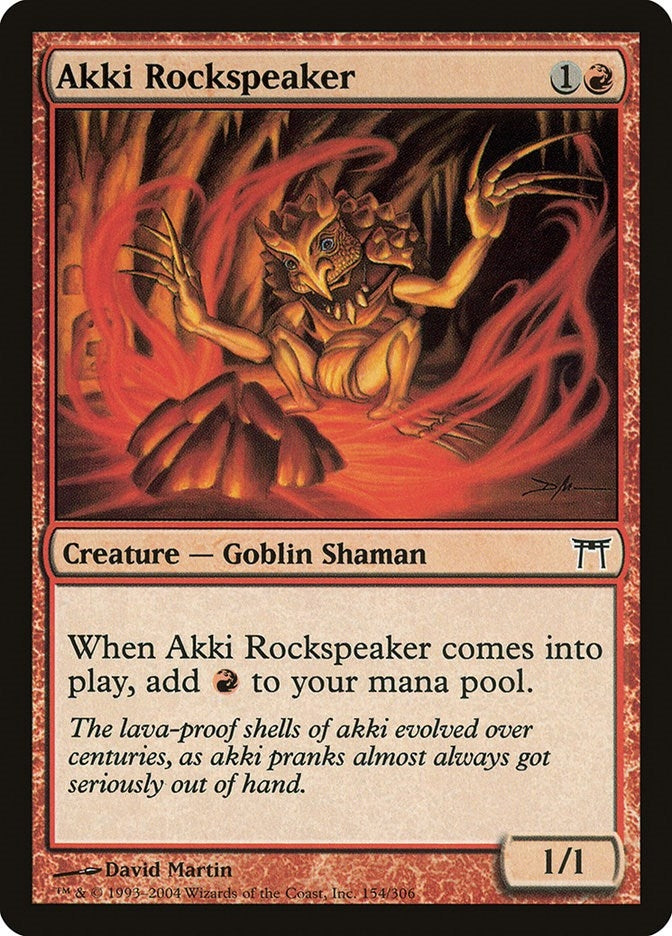Image for Akki Rockspeaker (154) (Champions of Kamigawa) (CHK) - Magic: The Gathering