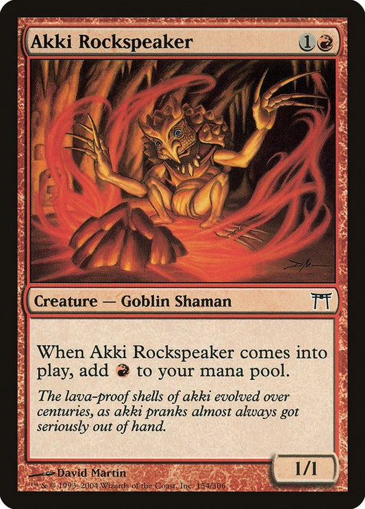 Image for Akki Rockspeaker (154) (Champions of Kamigawa) (CHK) - Magic: The Gathering