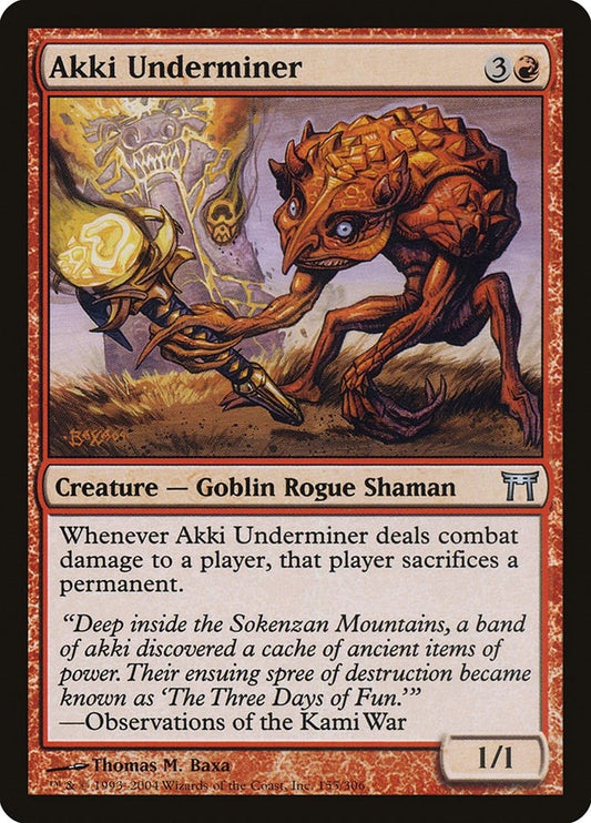 Image for Akki Underminer (155) (Champions of Kamigawa) (CHK) - Magic: The Gathering