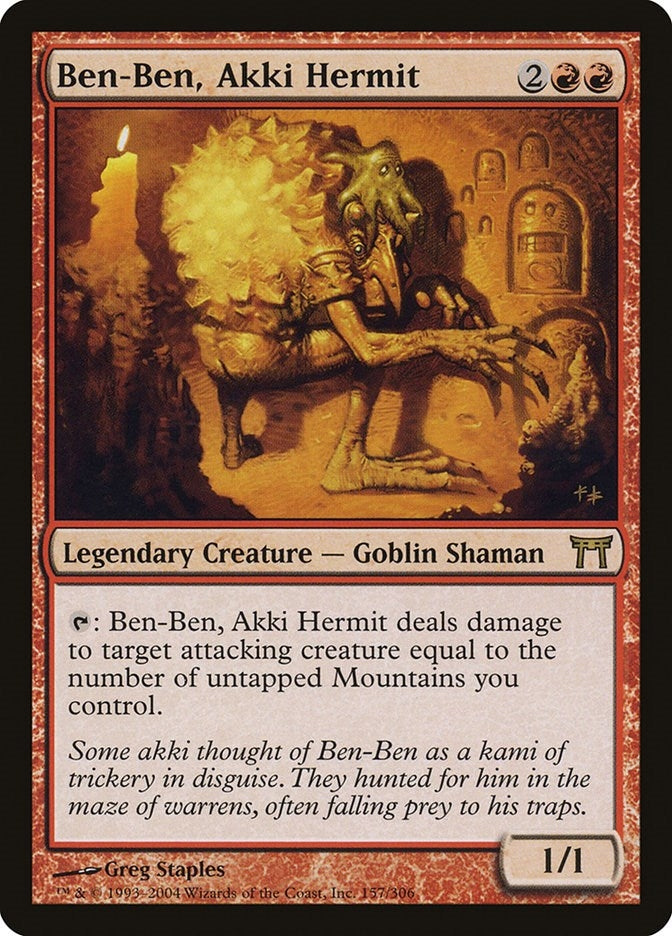 Image for Ben-Ben, Akki Hermit (157) (Champions of Kamigawa) (CHK) - Magic: The Gathering