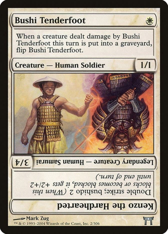 Image for Bushi Tenderfoot // Kenzo the Hardhearted (2) (Champions of Kamigawa) (CHK) - Magic: The Gathering
