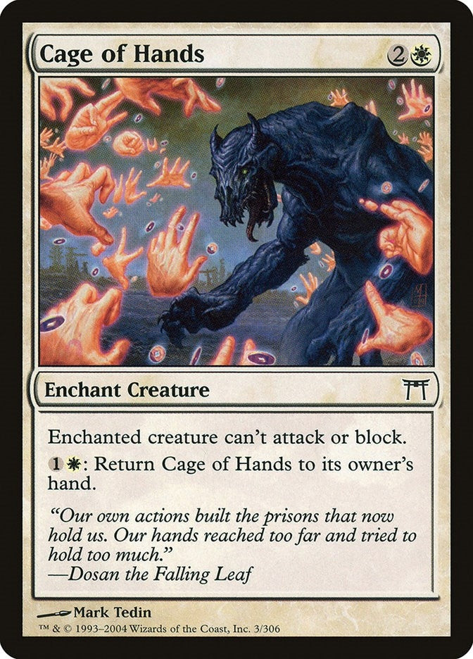 Image for Cage of Hands (3) (Champions of Kamigawa) (CHK) - Magic: The Gathering
