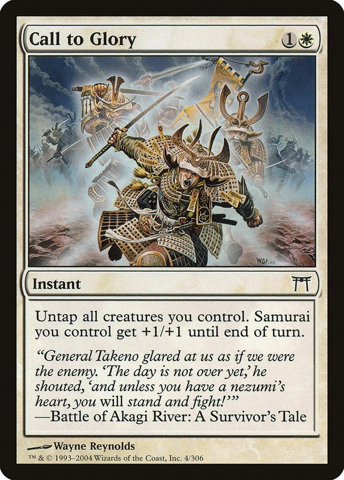 Image for Call to Glory (4) (Champions of Kamigawa) (CHK) - Magic: The Gathering