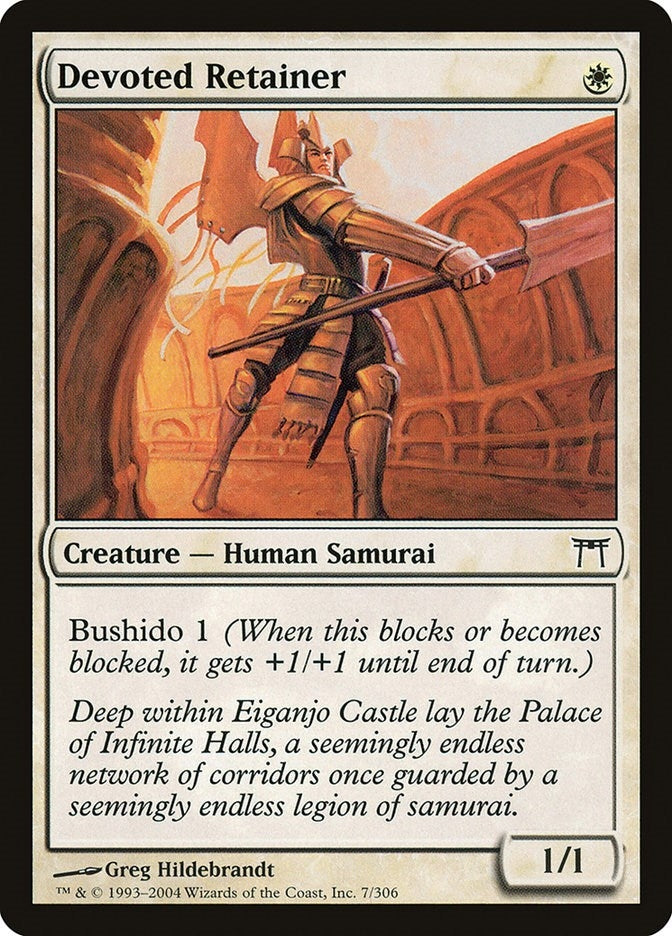 Image for Devoted Retainer (7) (Champions of Kamigawa) (CHK) - Magic: The Gathering