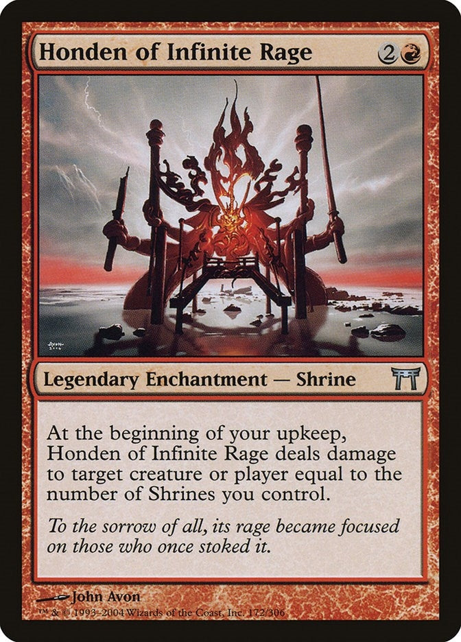 Image for Honden of Infinite Rage (172) (Champions of Kamigawa) (CHK) - Magic: The Gathering
