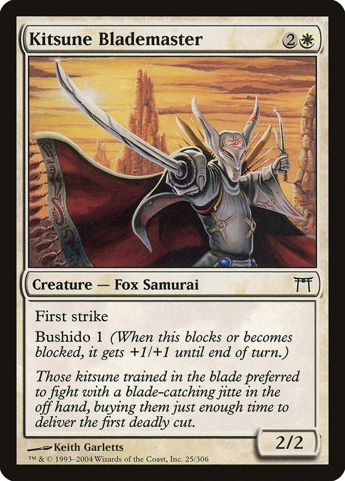 Image for Kitsune Blademaster (25) (Champions of Kamigawa) (CHK) - Magic: The Gathering