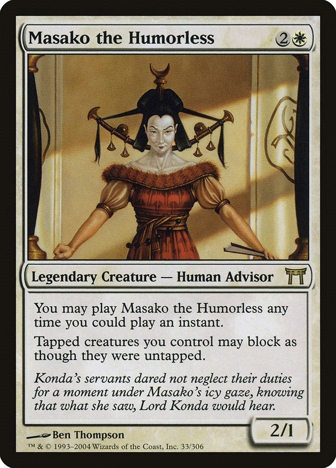 Image for Masako the Humorless (33) (Champions of Kamigawa) (CHK) - Magic: The Gathering