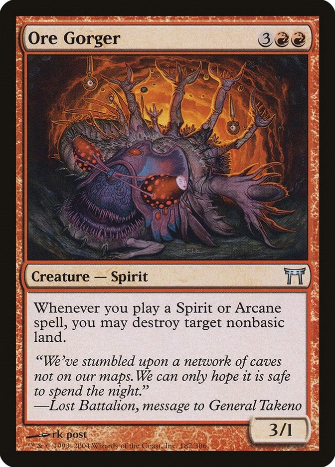 Image for Ore Gorger (182) (Champions of Kamigawa) (CHK) - Magic: The Gathering