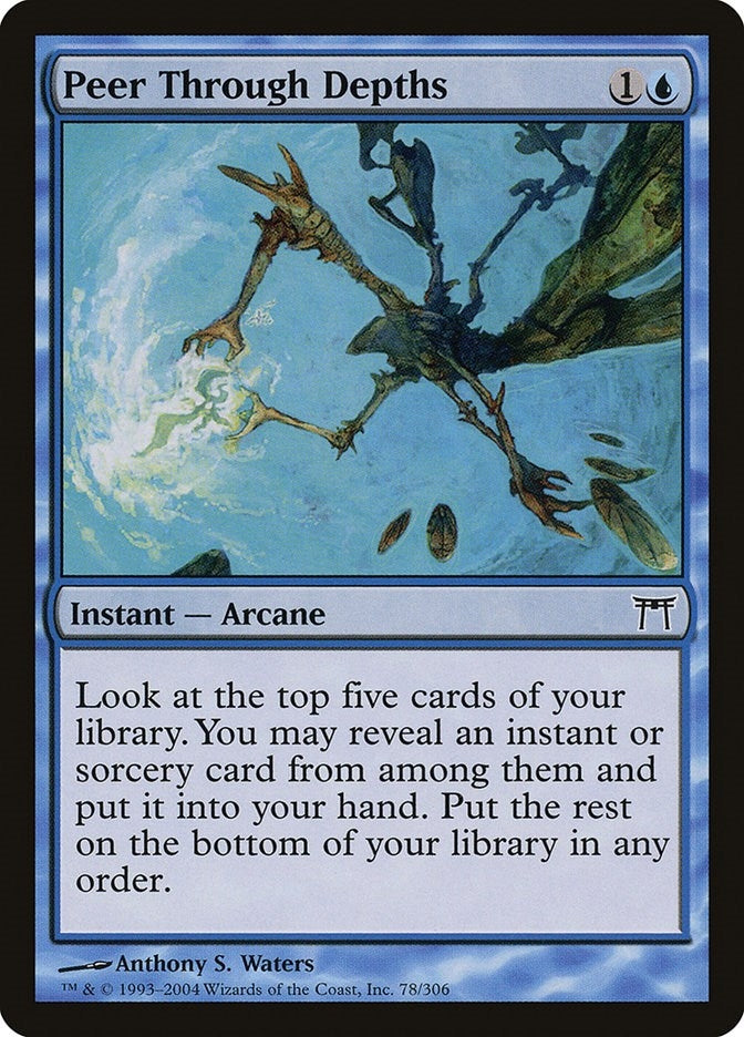 Image for Peer Through Depths (78) (Champions of Kamigawa) (CHK) - Magic: The Gathering