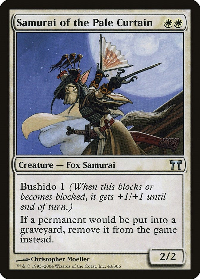 Image for Samurai of the Pale Curtain (43) (Champions of Kamigawa) (CHK) - Magic: The Gathering