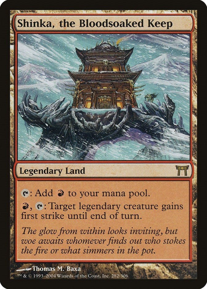 Image for Shinka, the Bloodsoaked Keep (282) (Champions of Kamigawa) (CHK) - Magic: The Gathering