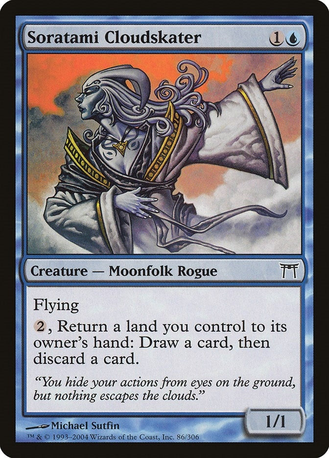 Image for Soratami Cloudskater (86) (Champions of Kamigawa) (CHK) - Magic: The Gathering