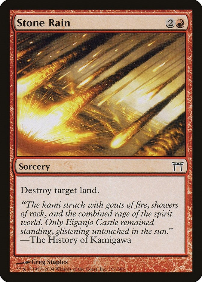 Image for Stone Rain (191) (Champions of Kamigawa) (CHK) - Magic: The Gathering