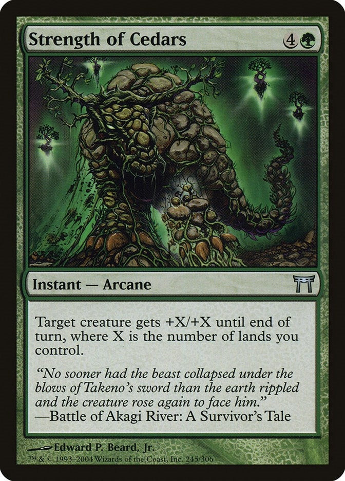 Image for Strength of Cedars (245) (Champions of Kamigawa) (CHK) - Magic: The Gathering