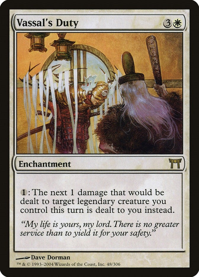 Image for Vassal's Duty (48) (Champions of Kamigawa) (CHK) - Magic: The Gathering