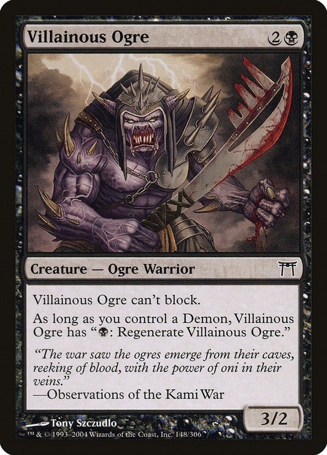 Image for Villainous Ogre (148) (Champions of Kamigawa) (CHK) - Magic: The Gathering