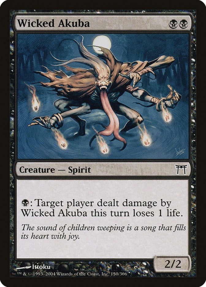 Image for Wicked Akuba (150) (Champions of Kamigawa) (CHK) - Magic: The Gathering