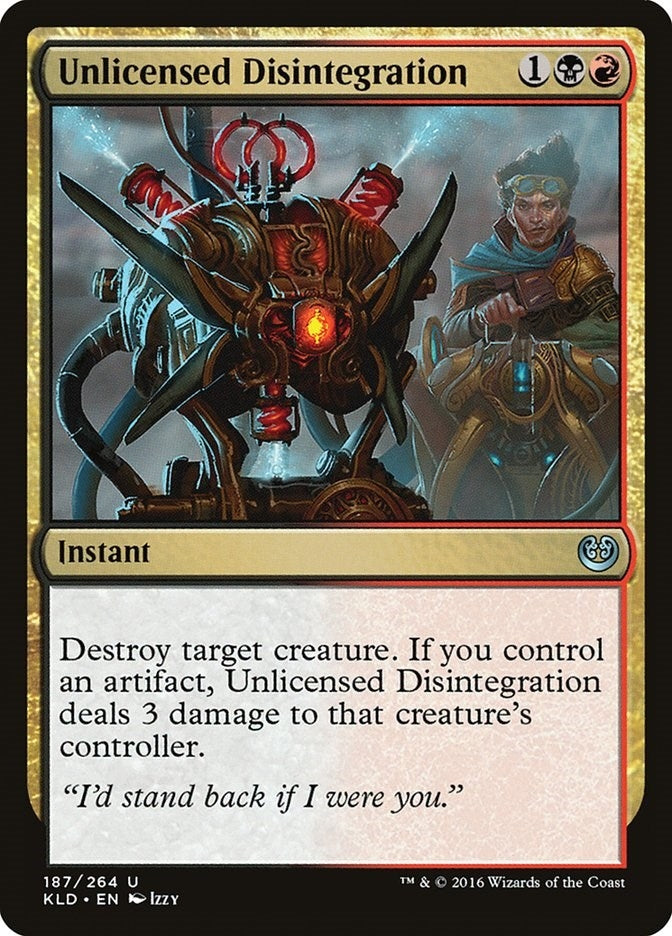 Image for Unlicensed Disintegration (187) (Kaladesh) - Magic: The Gathering