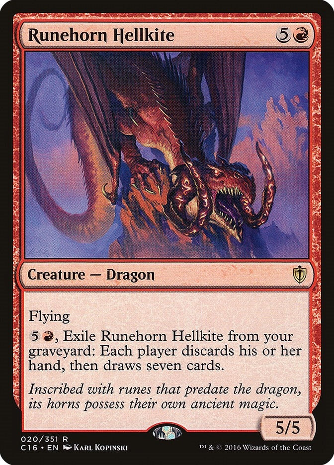 Image for Runehorn Hellkite (20) (Commander 2016) - Magic: The Gathering