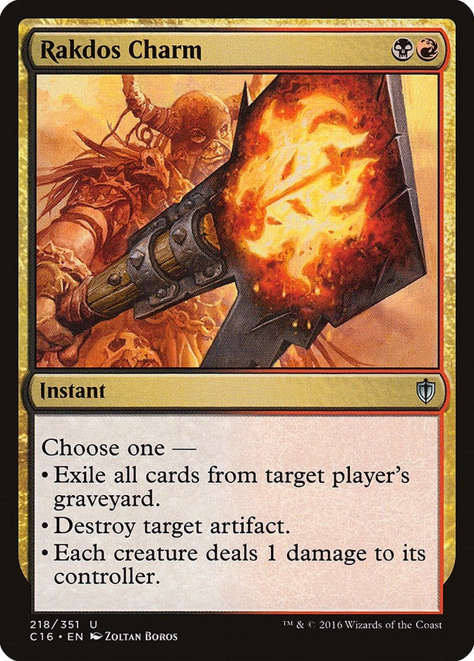 Image for Rakdos Charm (218) (Commander 2016) - Magic: The Gathering