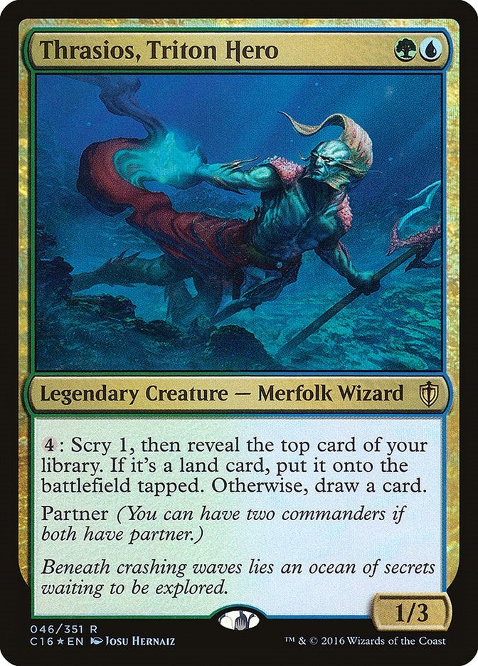 Image for Thrasios, Triton Hero (46) (Commander 2016) - Magic: The Gathering