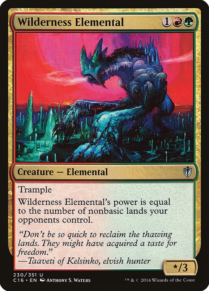 Image for Wilderness Elemental (230) (Commander 2016) - Magic: The Gathering
