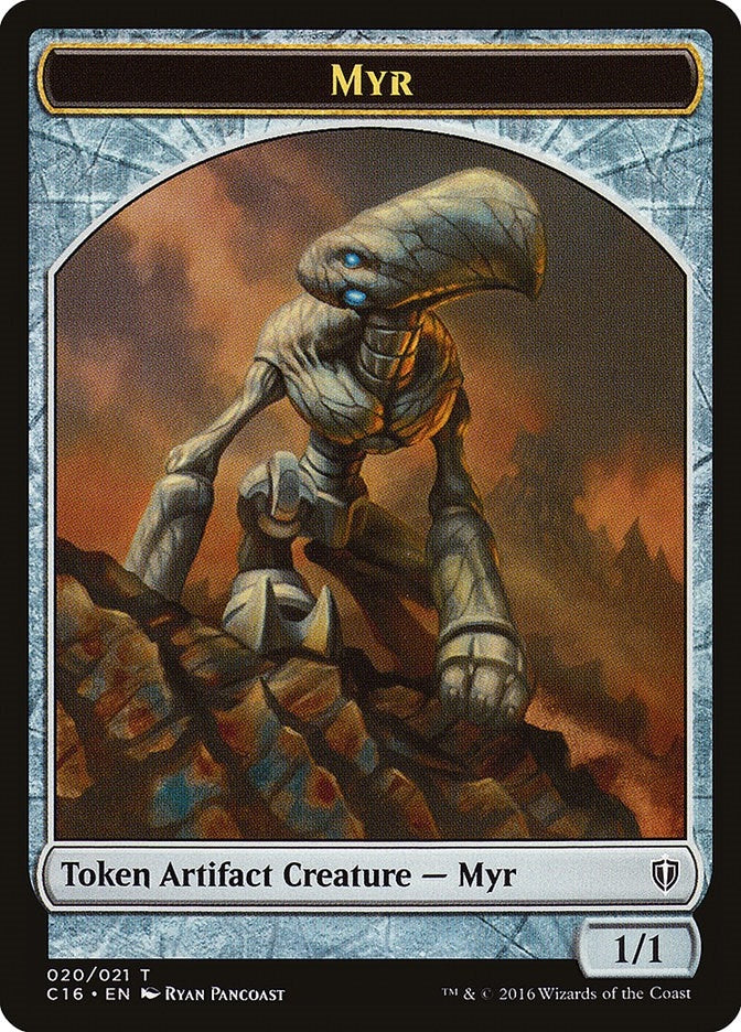 Myr // Bird (002) Double-Sided Token (20 // 2) (Commander 2016)