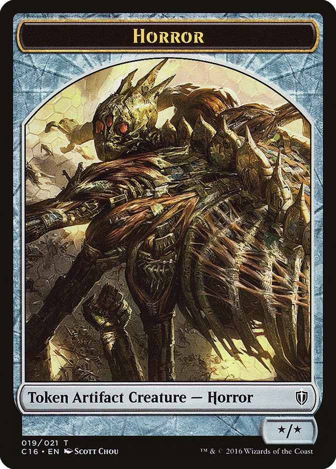 Image for Horror // Thopter Double-Sided Token (19 // 9) (Commander 2016) - Magic: The Gathering
