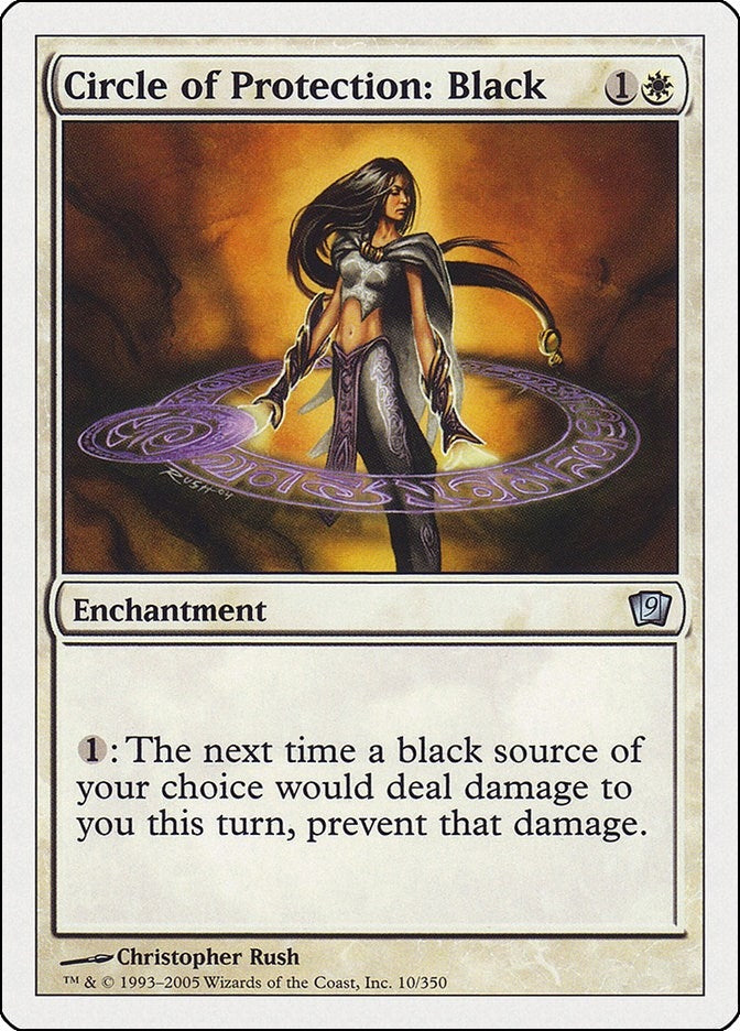 Image for Circle of Protection: Black (10) (9th Edition) - Magic: The Gathering
