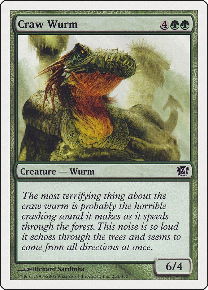 Image for Craw Wurm (233) (9th Edition) - Magic: The Gathering