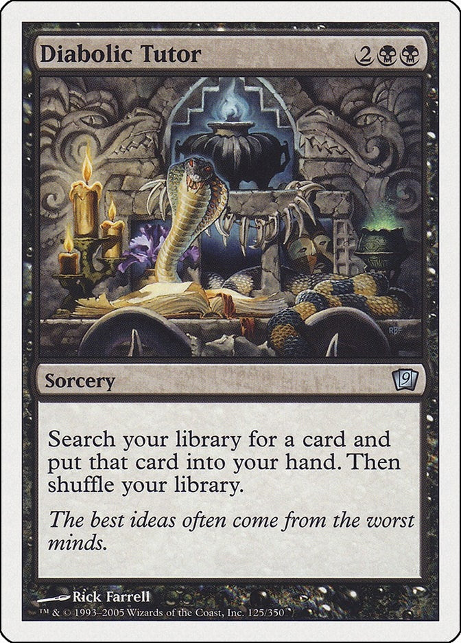 Image for Diabolic Tutor (125) (9th Edition) - Magic: The Gathering
