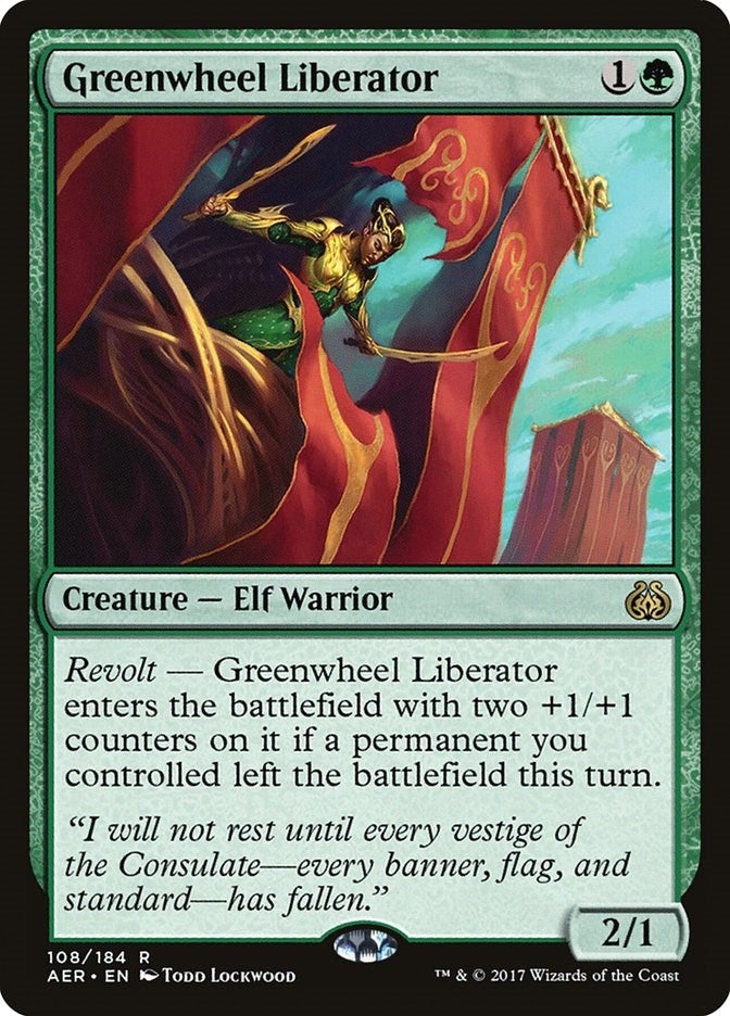 Image for Greenwheel Liberator (108) (Aether Revolt) - Magic: The Gathering