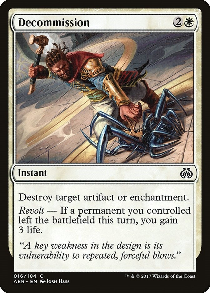 Image for Decommission (16) (Aether Revolt) - Magic: The Gathering