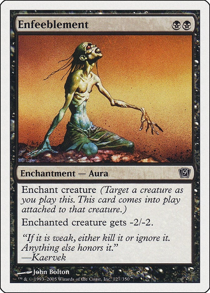Image for Enfeeblement (127) (9th Edition) - Magic: The Gathering