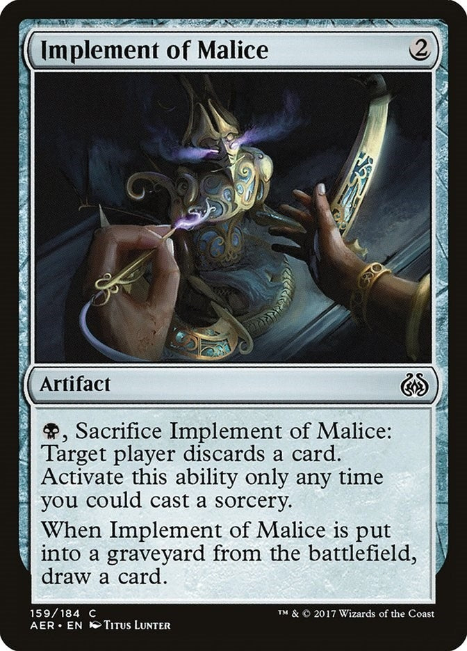 Image for Implement of Malice (159) (Aether Revolt) - Magic: The Gathering