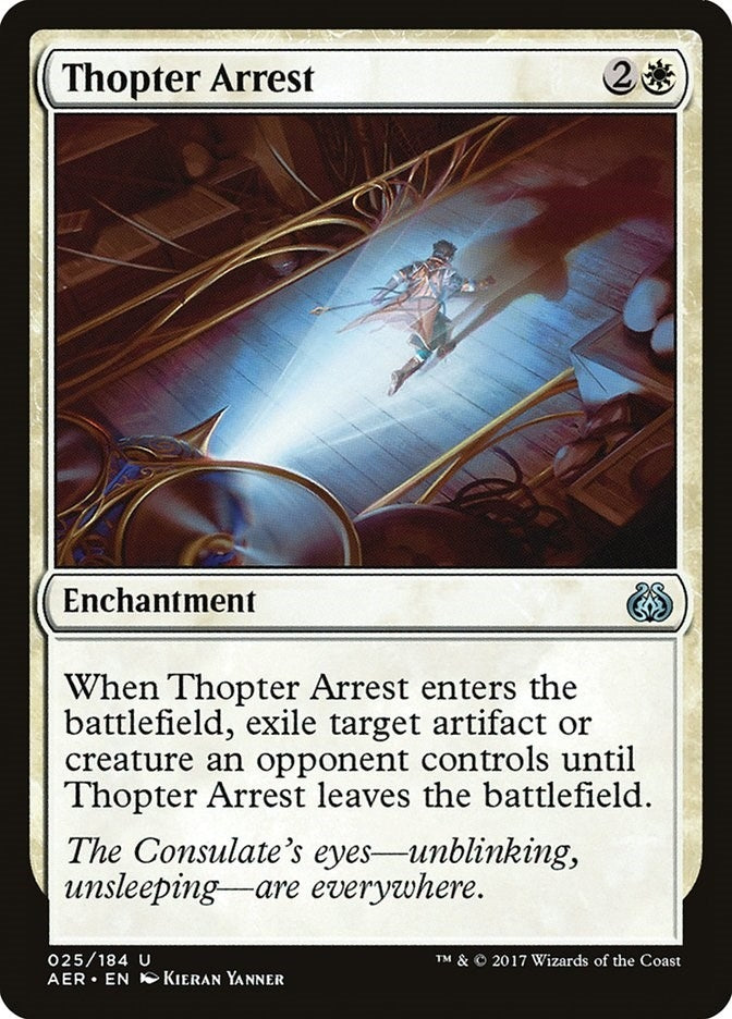 Image for Thopter Arrest (25) (Aether Revolt) - Magic: The Gathering